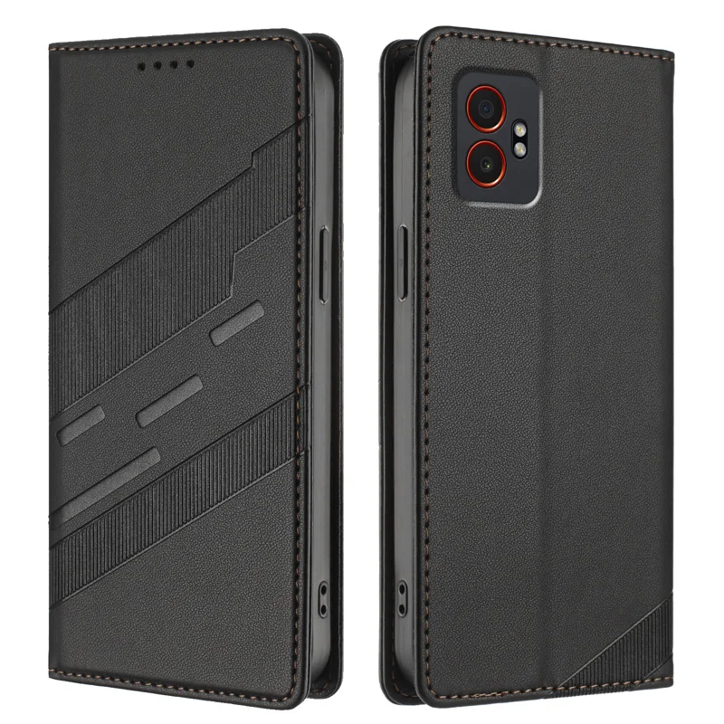 For Samsung Galaxy XCover7 Pro Phone Cases Punk Style Imprinted Wallet Stand Leather Cover - Red-Cellmalls