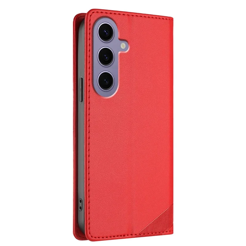 For Samsung Galaxy S24 Phone Cases Punk Style Imprinted Wallet Stand Leather Cover - Red-Cellmalls