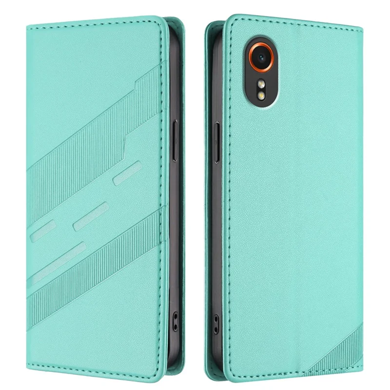 For Samsung Galaxy Xcover7 Phone Cases Punk Style Imprinted Wallet Stand Leather Cover - Red-Cellmalls