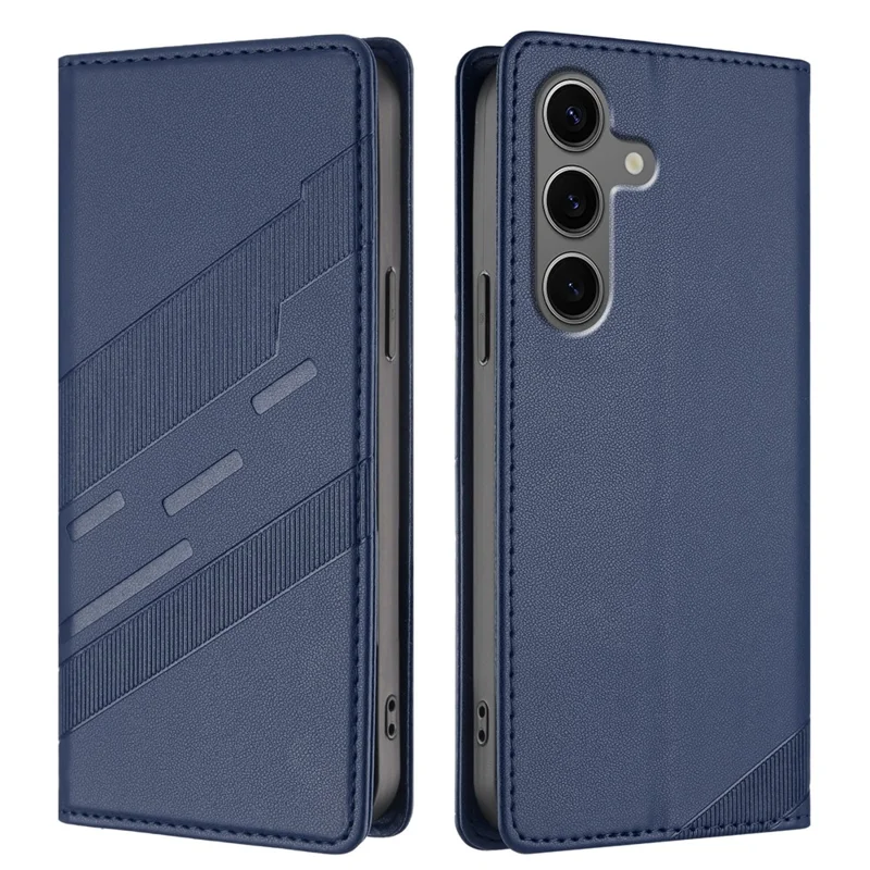 For Samsung Galaxy S25+ Phone Cases Punk Style Imprinted Wallet Stand Leather Cover - Red-Cellmalls