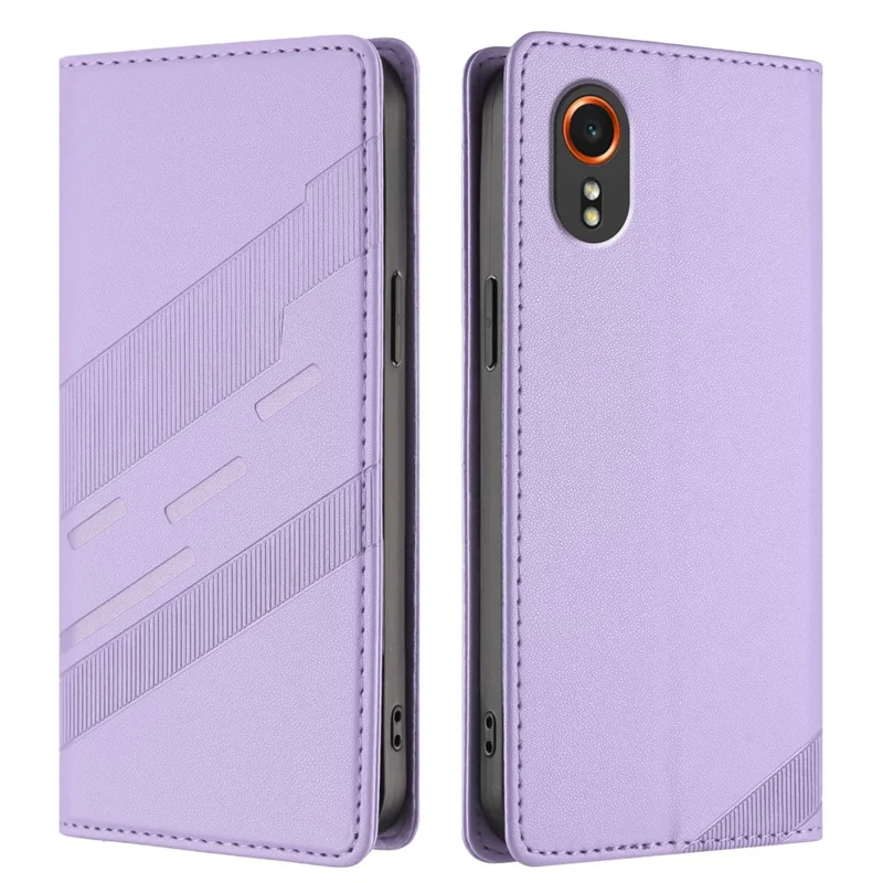 For Samsung Galaxy Xcover7 Phone Cases Punk Style Imprinted Wallet Stand Leather Cover - Red-Cellmalls