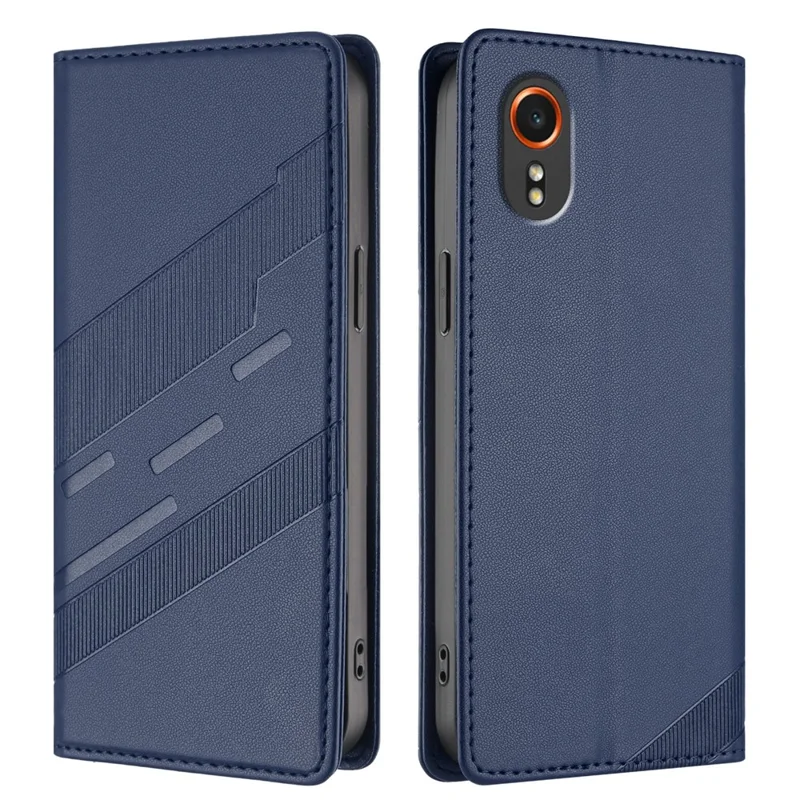 For Samsung Galaxy Xcover7 Phone Cases Punk Style Imprinted Wallet Stand Leather Cover - Red-Cellmalls