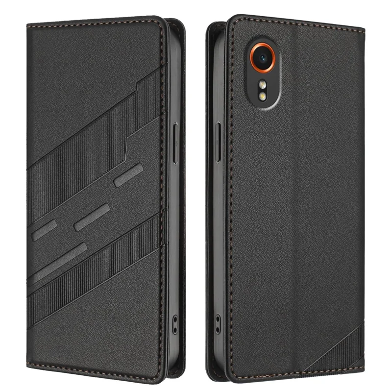 For Samsung Galaxy Xcover7 Phone Cases Punk Style Imprinted Wallet Stand Leather Cover - Red-Cellmalls