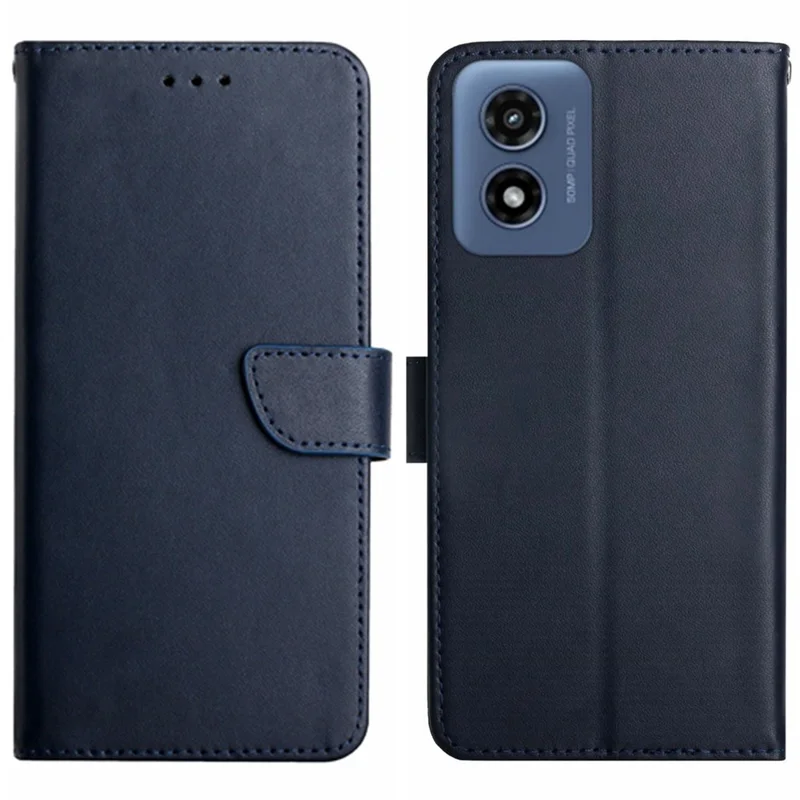 HT02 For Motorola Moto G Play (2024) 4G 4G Nappa Texture Case Wallet Phone Cover - Black-Cellmalls