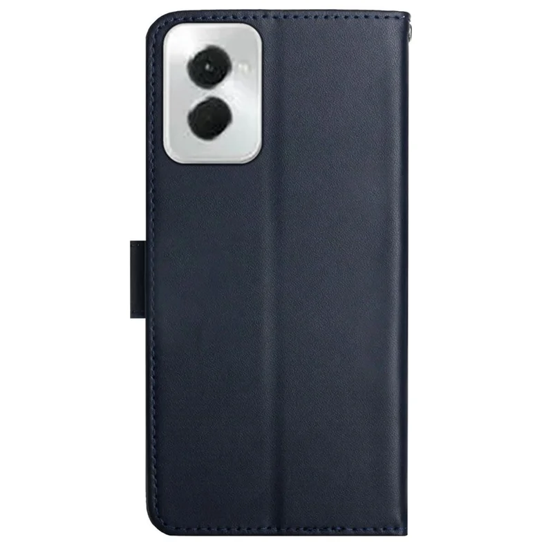 HT02 For Motorola Moto G Power (2024) Genuine Cow Leather Case Nappa Texture - Blue-Cellmalls
