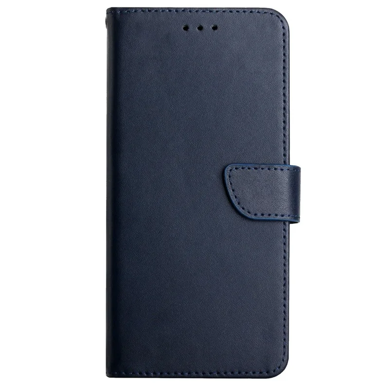 HT02 For Motorola Moto G Power (2024) Genuine Cow Leather Case Nappa Texture - Blue-Cellmalls