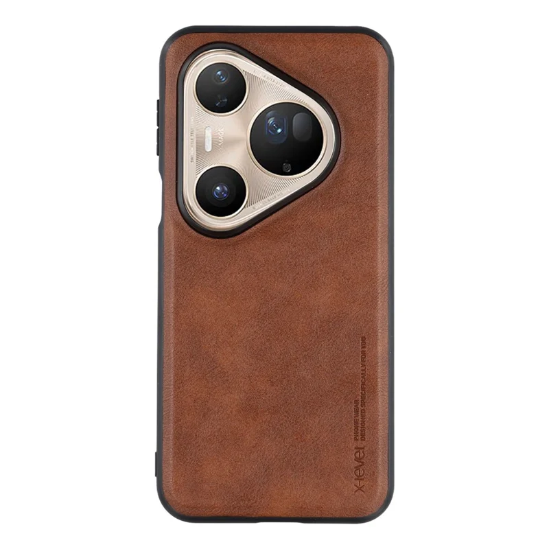X-LEVEL Bojue-3 Series For Huawei Pura 80 Ultra Case Leather Coated PC+TPU Phone Back Cover - Brown-Cellmalls