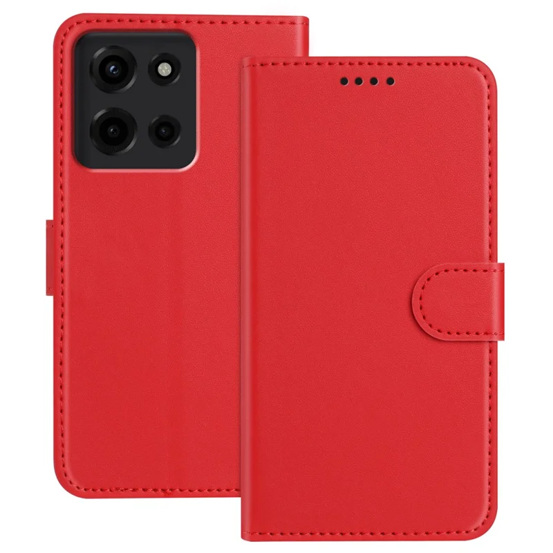 For Motorola Moto G Stylus 5G (2025) Leather Case Wallet Stand Solid Color Anti Drop Phone Cover - Black-Cellmalls