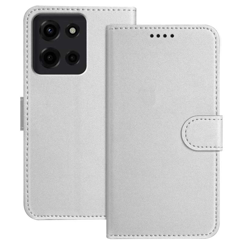 For Motorola Moto G Stylus 5G (2025) Leather Case Wallet Stand Solid Color Anti Drop Phone Cover - Black-Cellmalls