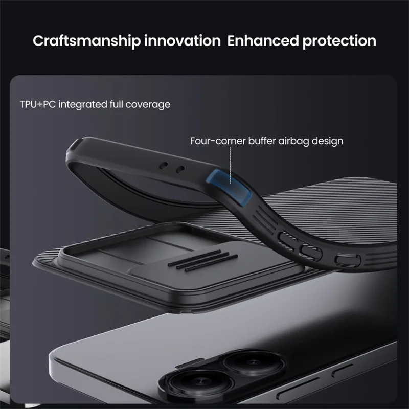 NILLKIN Camshield Pro for Xiaomi Poco F7 5G  /  Redmi Turbo 4 Pro 5G Case Compatible with MagSafe TPU + PC Phone Cover with Slider Camera-Cellmalls