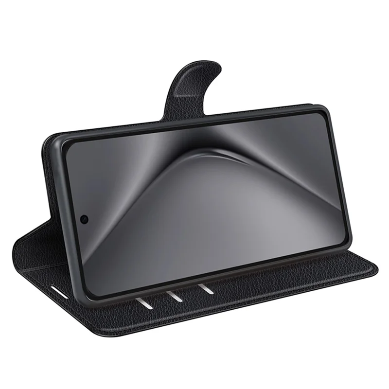 For Huawei Pura 70 Pro / Pura 70 Pro+ Case Litchi Texture Leather Stand Flip Cover - Black-Cellmalls