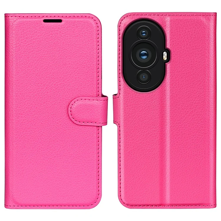 For Huawei nova 11 / nova 12s 4G / nova 12 Lite 4G Wallet Cover Litchi Texture Anti-Scratch Shell Stand Mobile Phone PU Leather Case - Black-Cellmalls