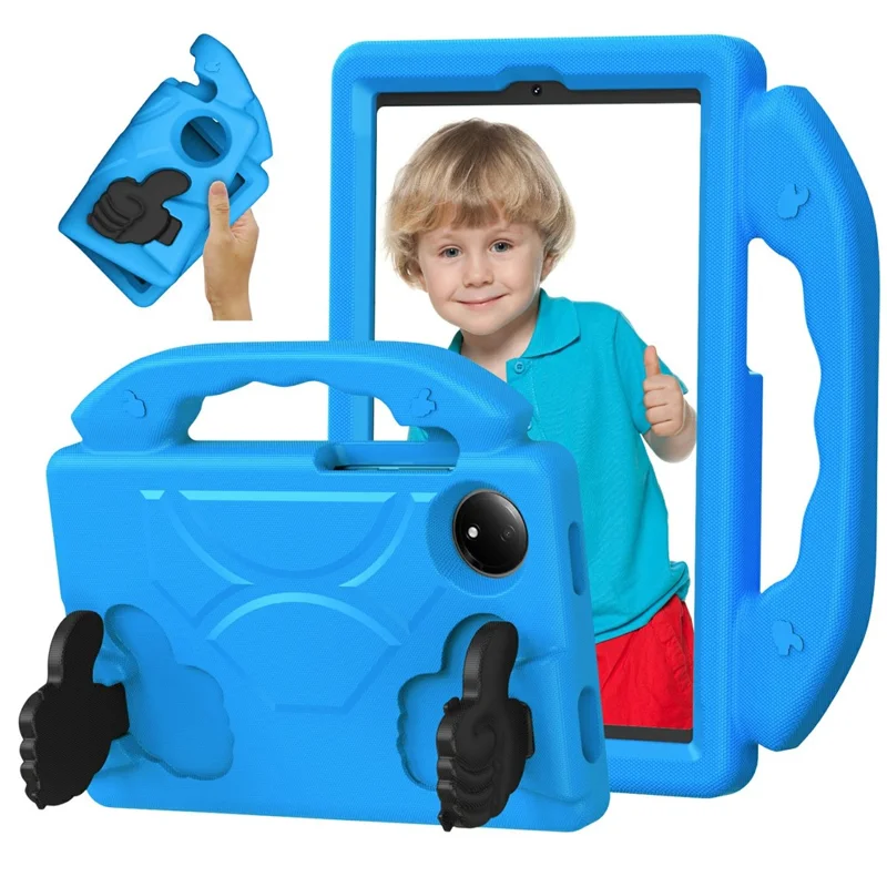 For Xiaomi Redmi Pad SE 4G 8.7 inch Case Ultra-Soft EVA Thumb Kickstand Tablet Cover - Black-Cellmalls