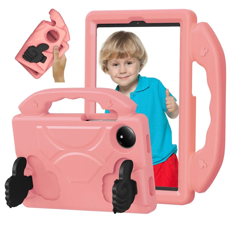 For Xiaomi Redmi Pad SE 4G 8.7 inch Case Ultra-Soft EVA Thumb Kickstand Tablet Cover - Black-Cellmalls