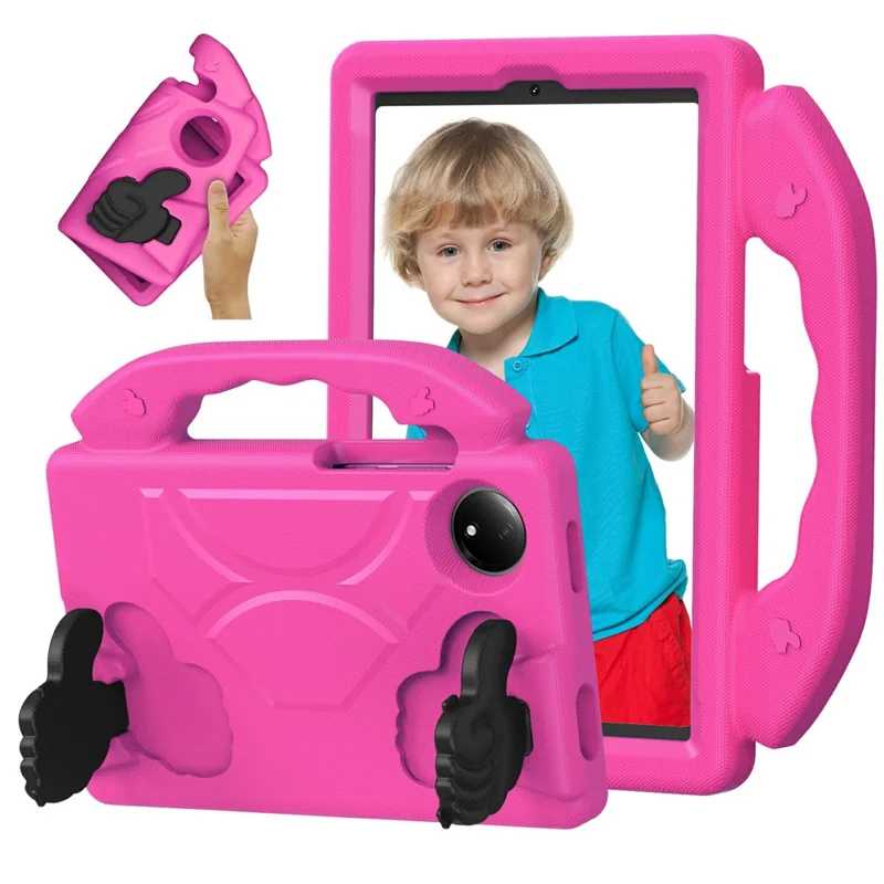 For Xiaomi Redmi Pad SE 4G 8.7 inch Case Ultra-Soft EVA Thumb Kickstand Tablet Cover - Black-Cellmalls