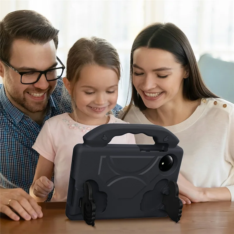 For Xiaomi Redmi Pad SE 4G 8.7 inch Case Ultra-Soft EVA Thumb Kickstand Tablet Cover - Black-Cellmalls