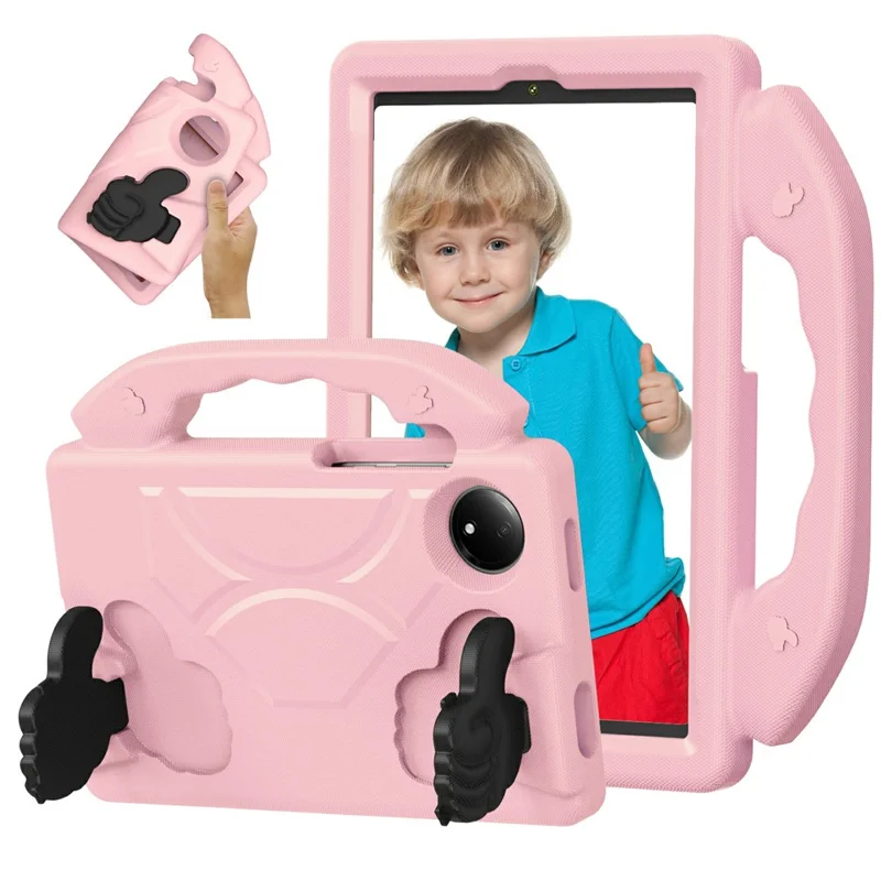 For Xiaomi Redmi Pad SE 4G 8.7 inch Case Ultra-Soft EVA Thumb Kickstand Tablet Cover - Black-Cellmalls