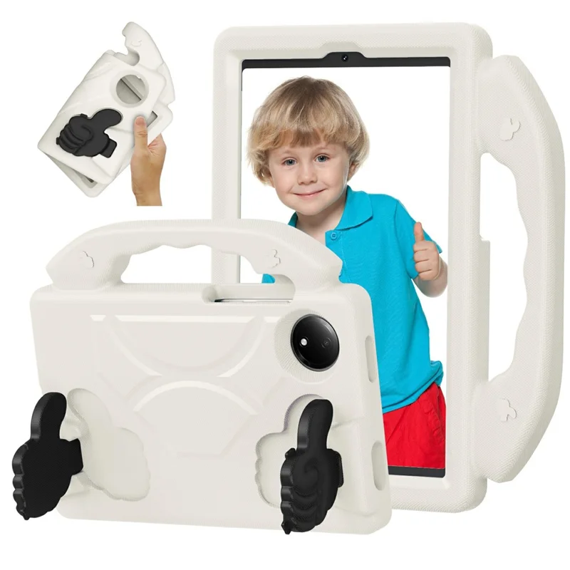 For Xiaomi Redmi Pad SE 4G 8.7 inch Case Ultra-Soft EVA Thumb Kickstand Tablet Cover - Black-Cellmalls