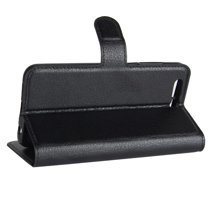 For Huawei Honor 9 Litchi Texture PU Leather Wallet Stand Phone Case Shell - Black-Cellmalls