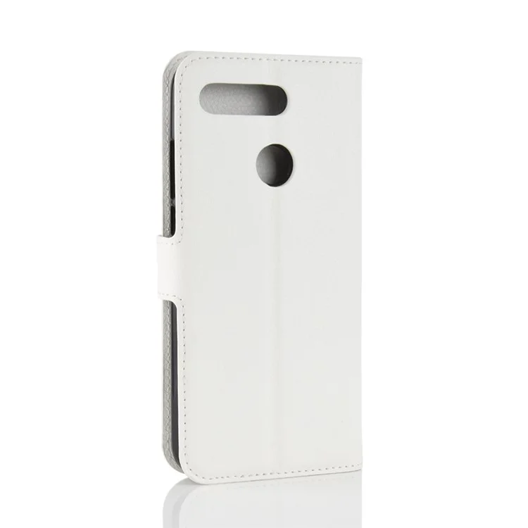 Litchi Texture Wallet Stand Leather Cover for Huawei Honor View 20 / Honor V20 - White-Cellmalls