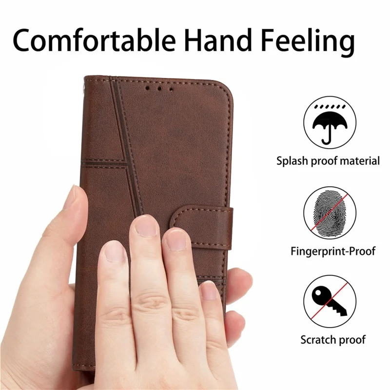 Leather Case for Xiaomi Poco F7 Pro 5G / F7 Ultra 5G / Redmi K80 5G / K80 Pro 5G Stand Protective Phone Cover - Brown-Cellmalls