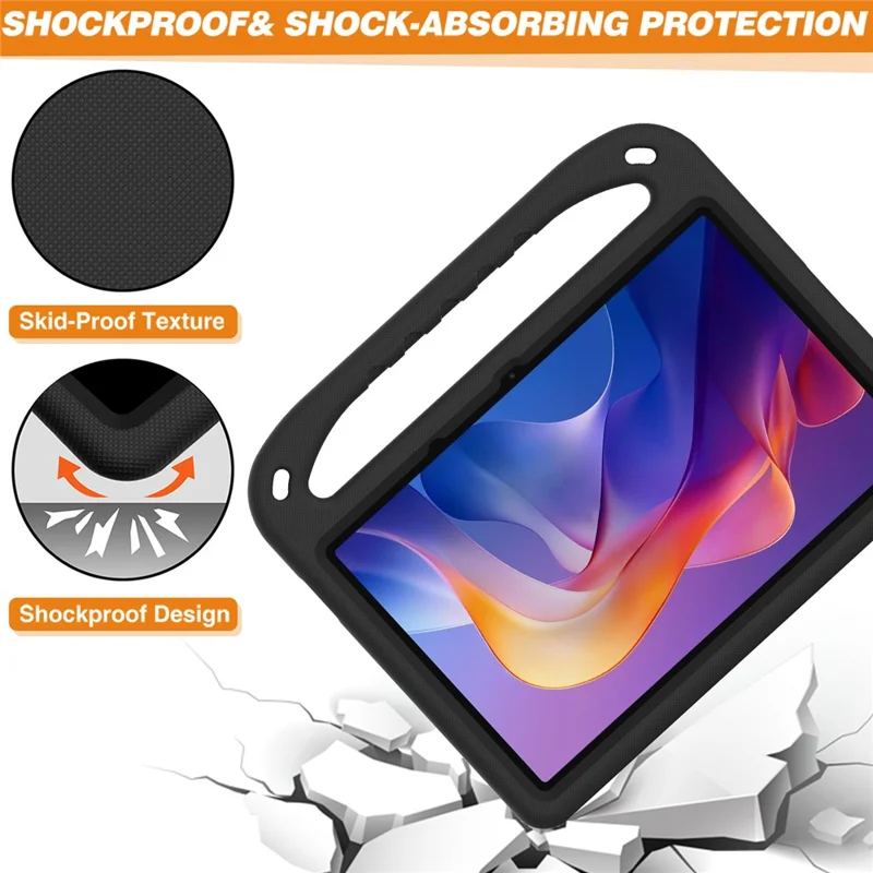 For Xiaomi Redmi Pad 2 Case Hand Grip Kickstand Tablet EVA Cover - Black-Cellmalls