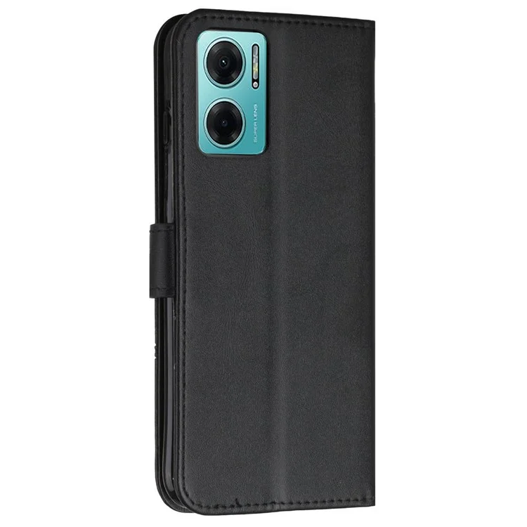 For Xiaomi Redmi Note 11E 5G / 10 5G / 10 Prime+ 5G Stitching Design Wallet Phone Cover TPU Interior Protect PU Leather Folio Flip Stand Case with Strap - Black-Cellmalls