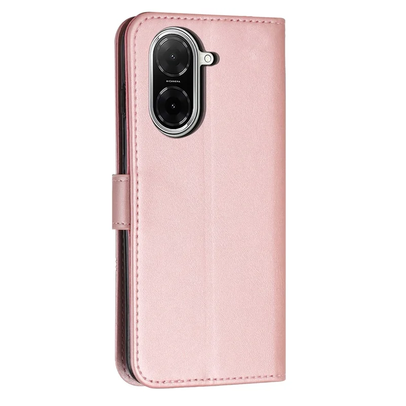 Leather Case for Xiaomi Redmi A5 4G (171.7mm) / Poco C71 4G Stand Protective Phone Cover - Rose Gold-Cellmalls