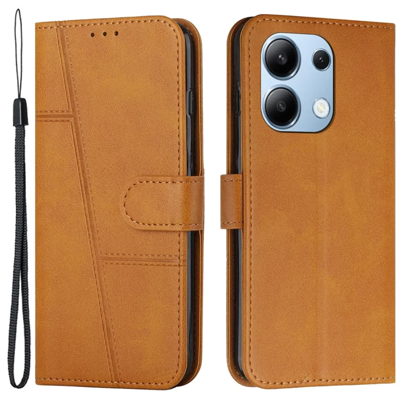 For Xiaomi Redmi Note 13 4G Case PU Leather+TPU Stand Magnetic Closure Shockproof Phone Cover - Sapphire-Cellmalls