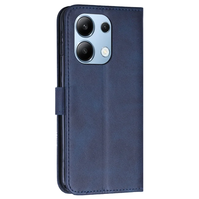 For Xiaomi Redmi Note 13 4G Case PU Leather+TPU Stand Magnetic Closure Shockproof Phone Cover - Sapphire-Cellmalls