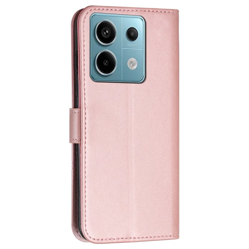 For Xiaomi Redmi Note 13 Pro 4G / Poco M6 Pro 4G Wallet Case PU Leather Flip Phone Cover - Rose Gold-Cellmalls