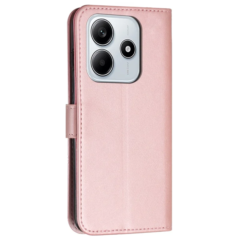 For Xiaomi Redmi Note 14 5G Case Stand Flip Protective Leather Phone Cover - Rose Gold-Cellmalls