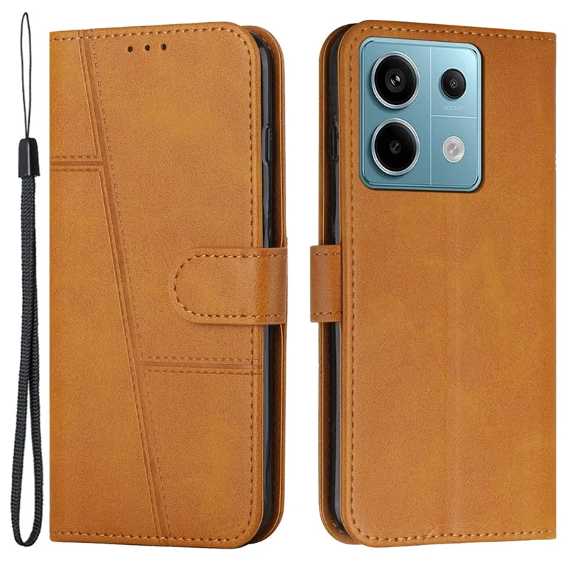 For Xiaomi Redmi Note 13 Pro 4G / Poco M6 Pro 4G Wallet Case PU Leather Flip Phone Cover - Rose Gold-Cellmalls