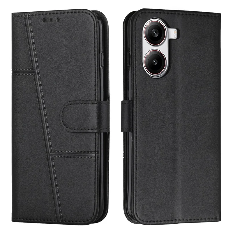 Wallet Case for Xiaomi Redmi Turbo 4 5G / Poco X7 Pro 5G Leather Stand Protective Phone Cover - Black-Cellmalls