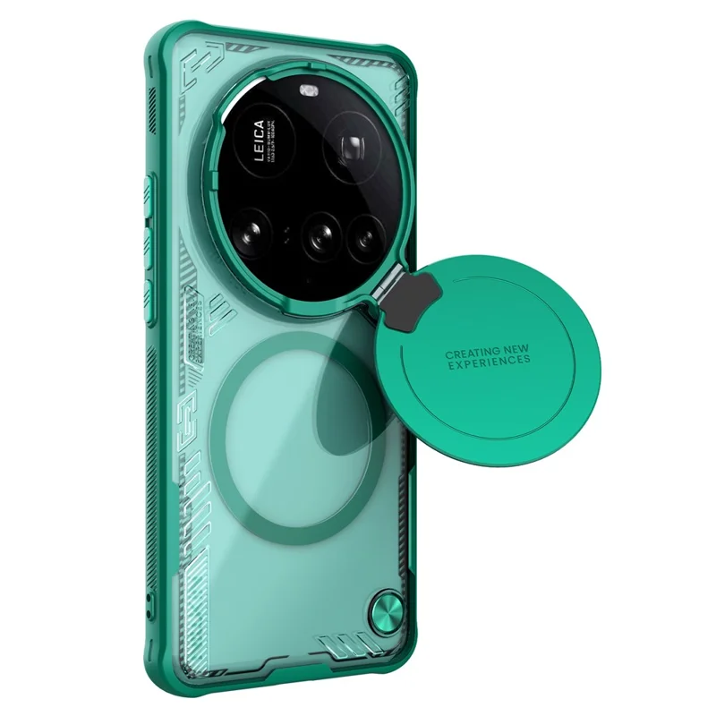 NILLKIN Iceblade Prop For Xiaomi 15 Ultra Case Compatible with MagSafe Lens Cover Kickstand PC + TPU Phone Cover - Green-Cellmalls