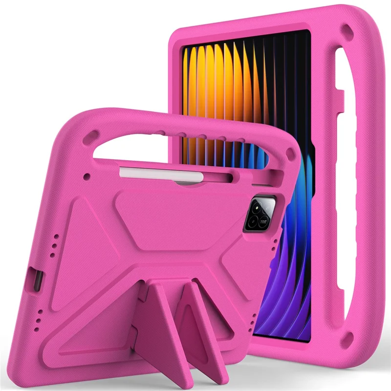 For Xiaomi Pad 7 Pro  /  Pad 7 Case Hand Grip Kickstand Tablet EVA Cover - Black-Cellmalls