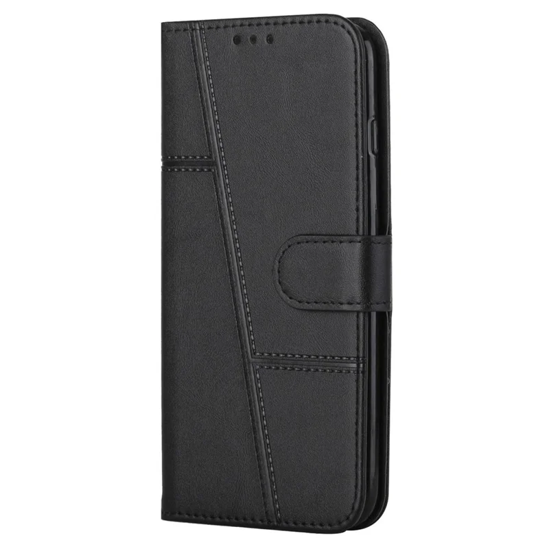For Xiaomi Redmi Turbo 3 5G / Poco F6 5G Case Calf Texture Magnetic Clasp Leather Phone Cover - Black-Cellmalls