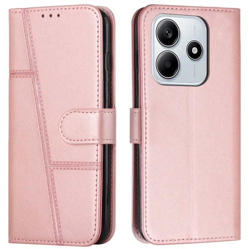 For Xiaomi Redmi Note 14 5G Case Stand Flip Protective Leather Phone Cover - Rose Gold-Cellmalls
