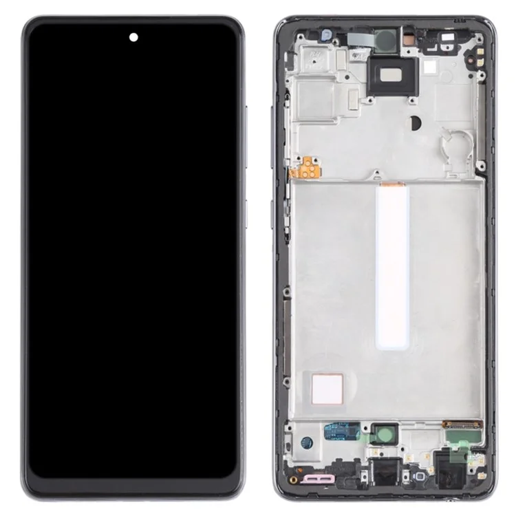 For Samsung Galaxy A52 4G A525 / A52 5G A52 Grade C LCD Screen and Digitizer Assembly + Frame Replacement Part (TFT Technology) (without Logo) - Black-Cellmalls