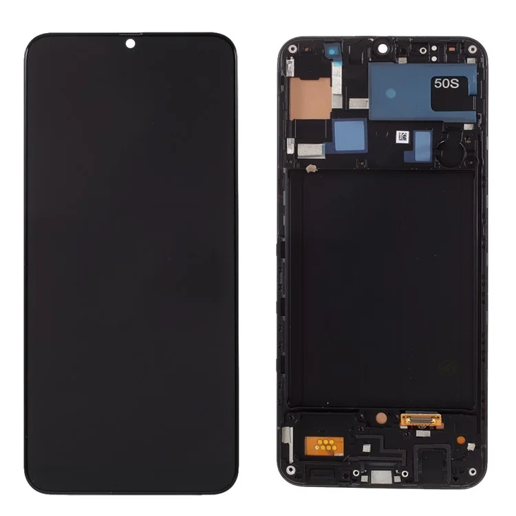 LCD Screen and Digitizer Assembly + Frame Repair Part (Without Logo) (TFT Edition, without Fingerprint Function) for Samsung Galaxy A50s SM-A507 - Black-Cellmalls