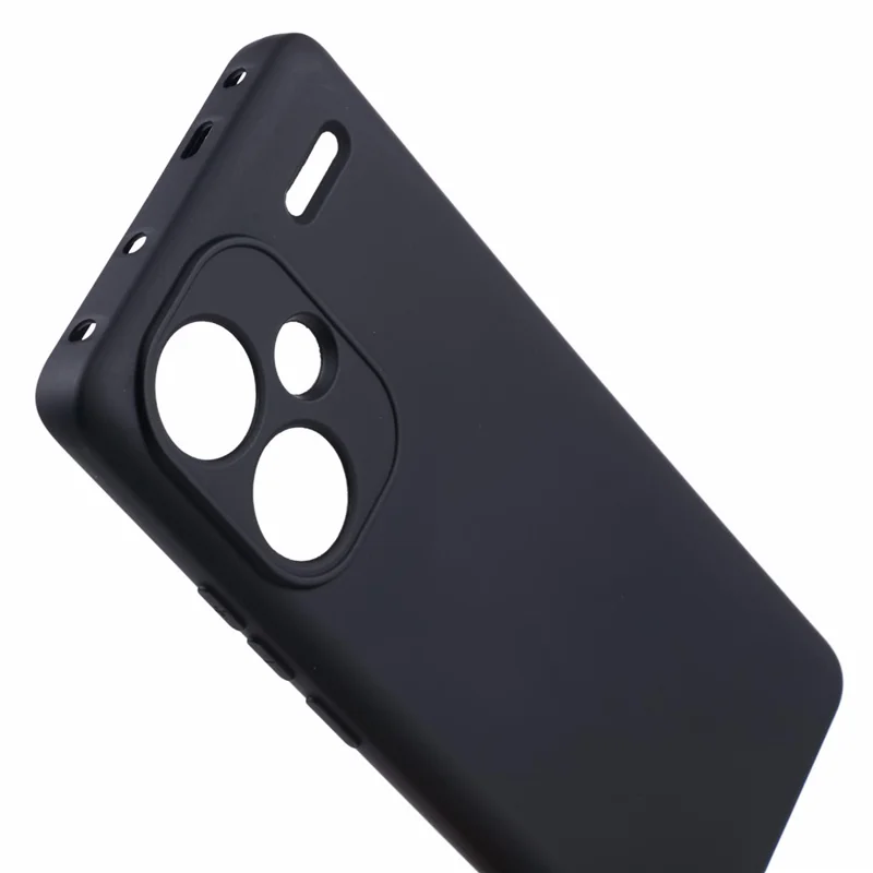 For Xiaomi Redmi Note 13 Pro+ 5G Cell Phone Case 2.0mm Scratch-resistant Soft TPU Back Cover - Black-Cellmalls