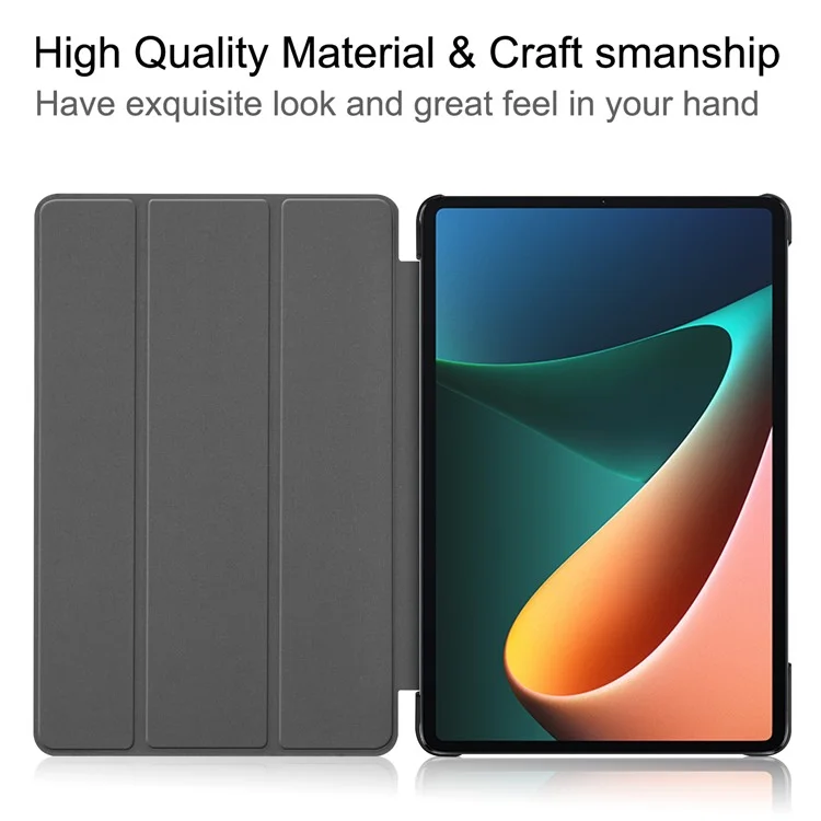 Pattern Printing PU Leather Case for Xiaomi Pad 5/Pad 5 Pro, Tri-Fold Stand Smart Cover with Auto Sleep / Wake - Don't Touch Me-Cellmalls