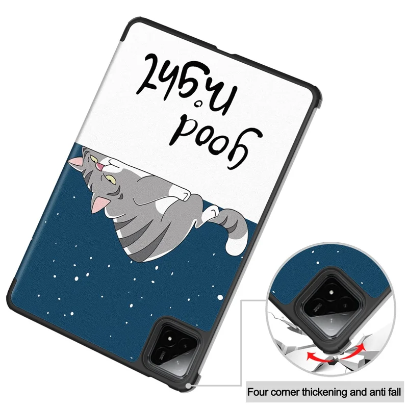 For Xiaomi Pad 7 Pro / Pad 7 Case Pattern Print Leather Stand Tablet Cover - Cat-Cellmalls