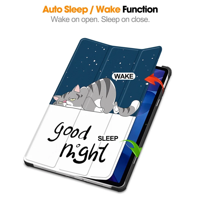 For Xiaomi Redmi Pad 2 Case Pattern Print Leather Stand Tablet Cover - Cat-Cellmalls