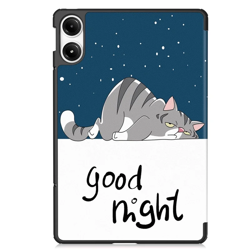 Tablet Case for Xiaomi Redmi Pad Pro / Pad Pro 5G / Xiaomi Poco Pad 4G Auto Wake / Sleep Trifold Stand Pattern Printed Leather Cover - Cat-Cellmalls