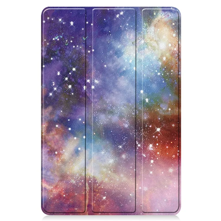 For Xiaomi Redmi Pad SE PU Leather Tablet Case Pattern Printing Tablet Cover with Tri-fold Stand - Galaxy-Cellmalls