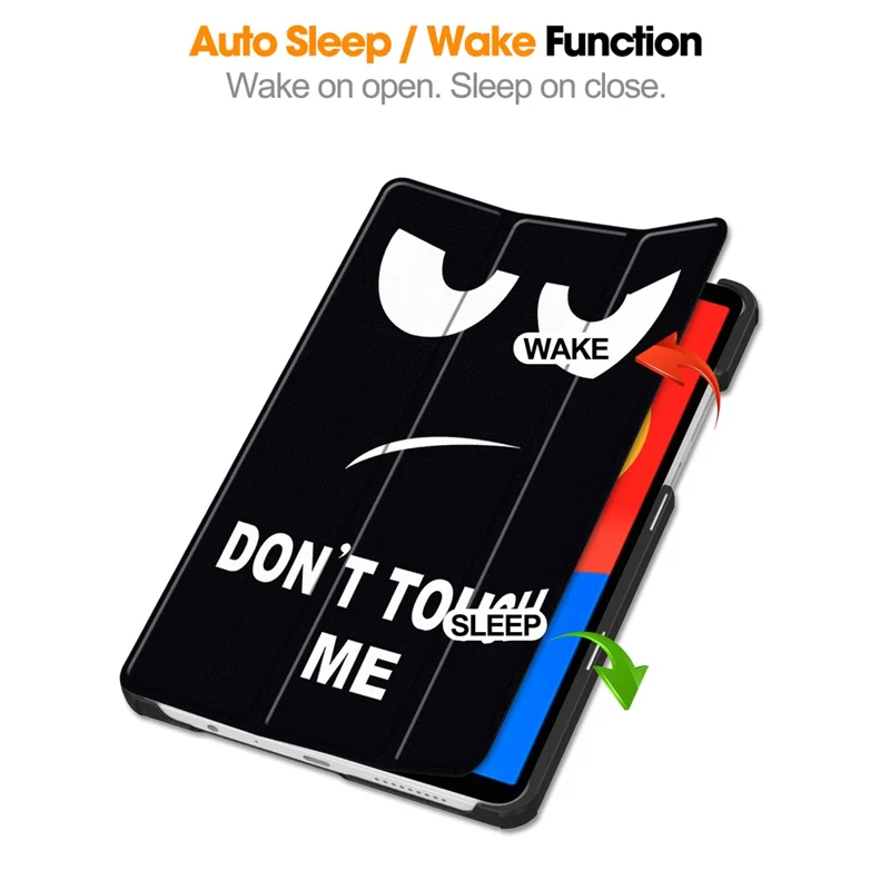 For Xiaomi Redmi Pad SE 4G 8.7 inch Stand Case Pattern Print Leather Tablet Cover - Don't Touch Me-Cellmalls