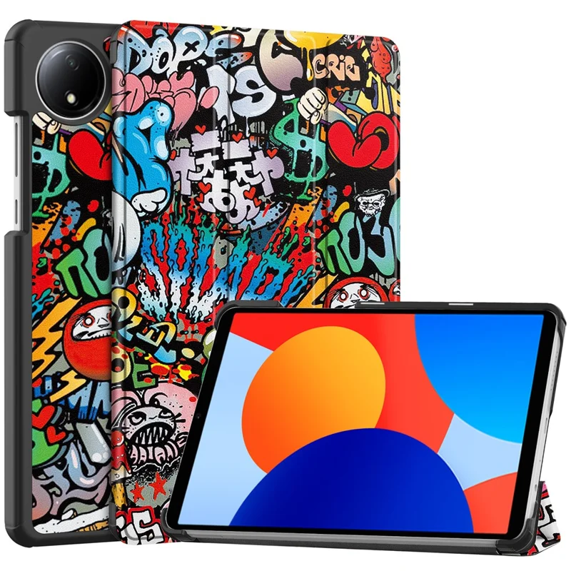For Xiaomi Redmi Pad SE 4G 8.7 inch Stand Case Pattern Print Leather Tablet Cover - Don't Touch Me-Cellmalls