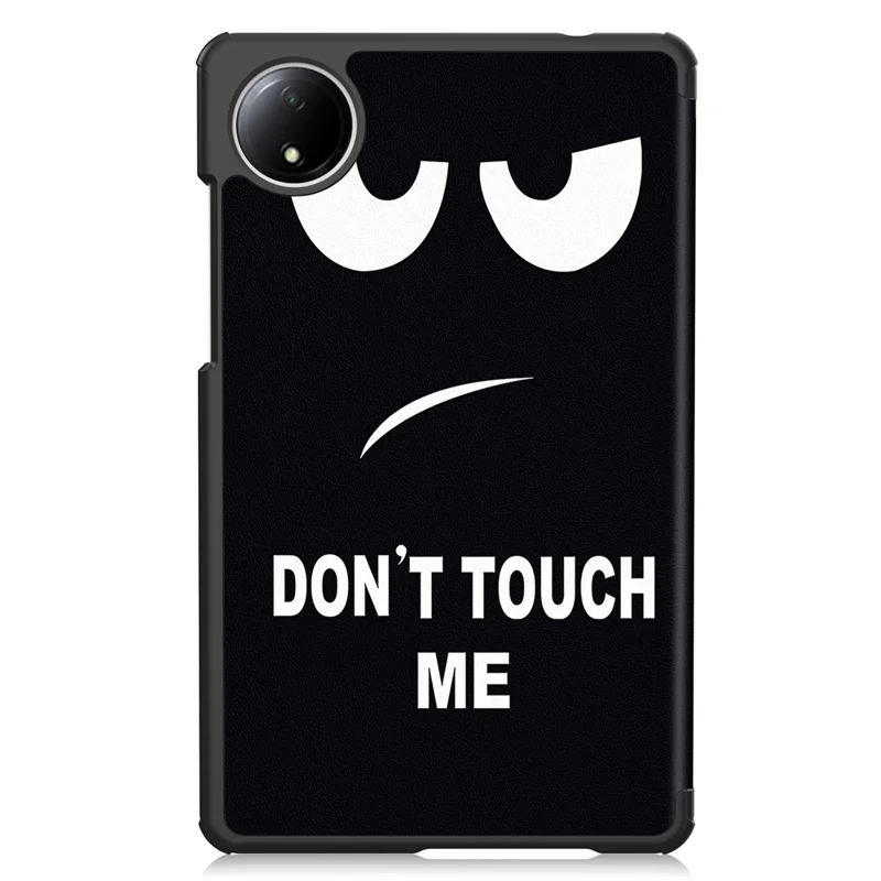 For Xiaomi Redmi Pad SE 4G 8.7 inch Stand Case Pattern Print Leather Tablet Cover - Don't Touch Me-Cellmalls