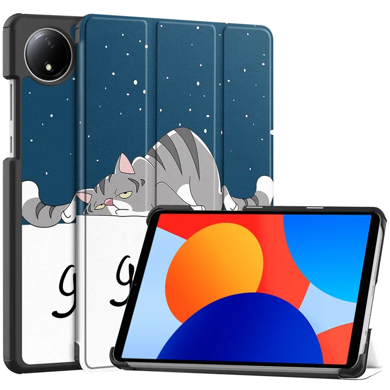 For Xiaomi Redmi Pad SE 4G 8.7 inch Stand Case Pattern Print Leather Tablet Cover - Don't Touch Me-Cellmalls